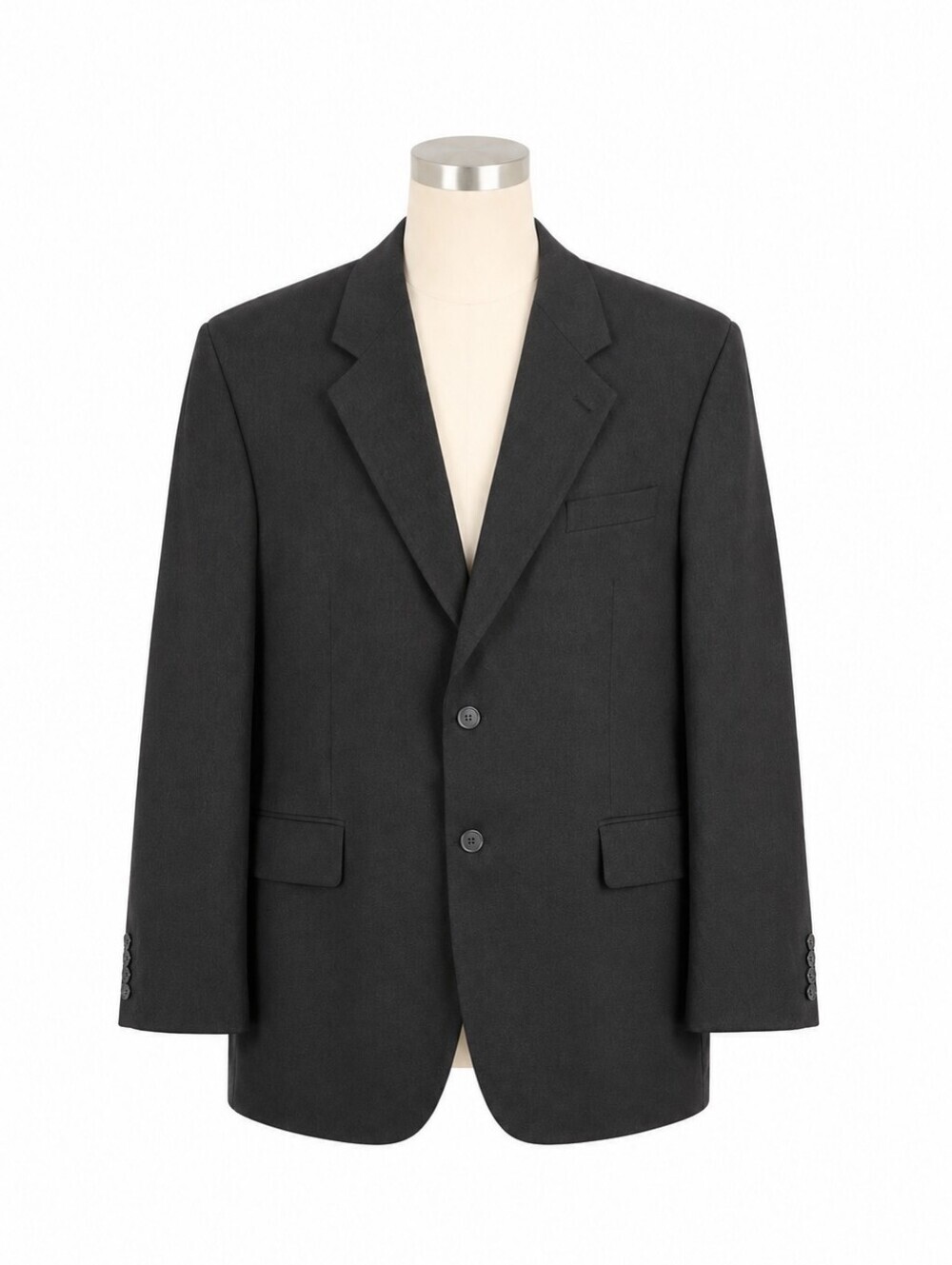 Savile Row Men's 100% Wool Dark Gray Blazer Suit Jacket Sz 44R Office Event